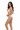 Middle Eastern female model wearing Pink Reverie bikini - over shoulder