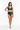 Model in dark teal abstract bikini - professional photography