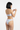 Model 4 - Back view of pastel tie-dye bandeau bikini