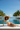 Infinity Pool with Hat and Sunglasses