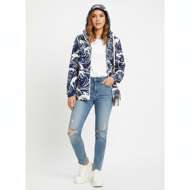 Japanese female denim casual look