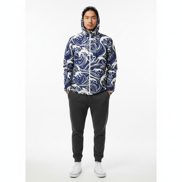 Japanese male hood up look