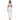 Latina model with white wide-leg pants
