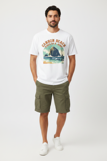 Latino Man White Tee