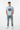 Light blue tee with hands in pockets