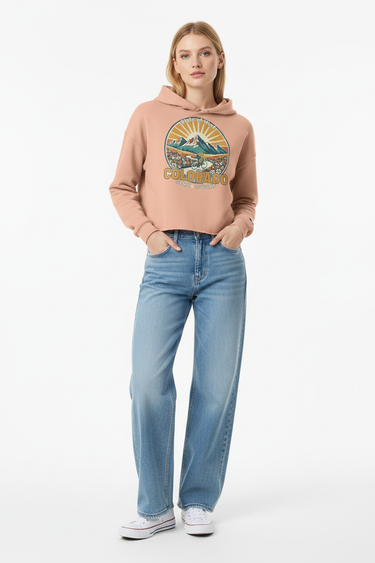 Look 1 – Peach Wide-Leg Jeans