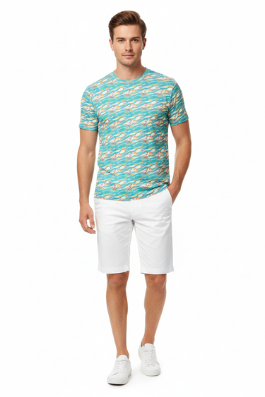 Look 1 - White Chino Shorts