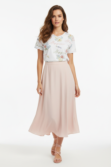 Look 2 - Feminine midi skirt