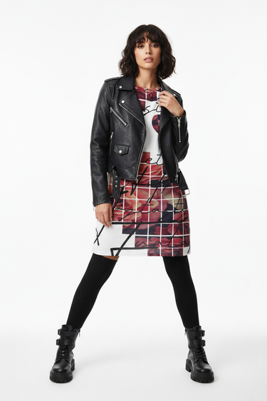 Look 6 - Edgy romantic with leather