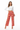 Look 6 – White long-sleeve crop & orange heeled sandals