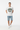 Look 7 — Solid White + Jean Shorts