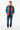 Male model - buttoned cardigan with jeans