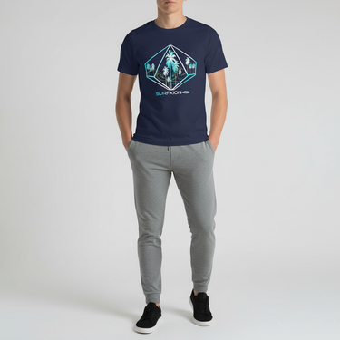 Male - Navy with gray joggers
