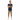 Man in navy tee with shorts