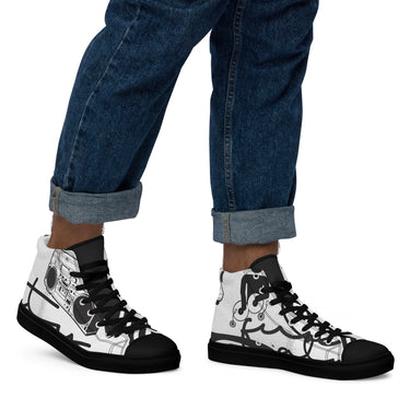 Beats Per Minute Men’s high-top canvas shoes