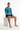 Model sitting on cube