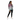 Model with braided hair in tropical floral zip hoodie with black leggings