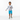 Nautical rash guard with bright blue board shorts