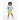 Nautical rash guard with yellow trunks and towel