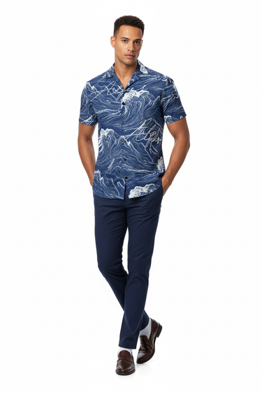 Navy Chinos Look