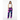 Neon City Wide-Leg Joggers - Asian female model with crop top