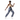 Ocean Wave Wide-Leg Joggers - Black female model with crop top