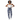 Ocean Wave Wide-Leg Joggers - Black female model with tank
