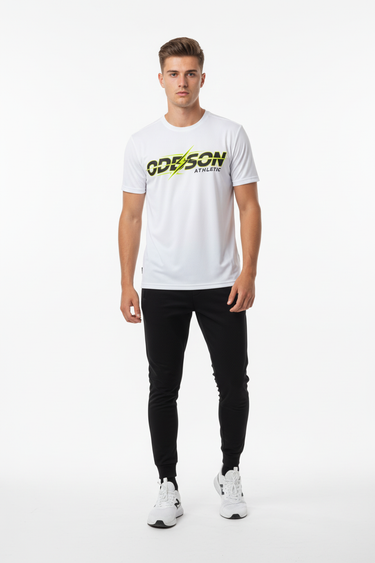 ODEYSON tee with black joggers front