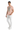 Peach Tee White Jeans Front