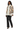 Plaid Bomber Open Wide-Leg Leather