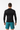 Plain black back with teal boardshorts