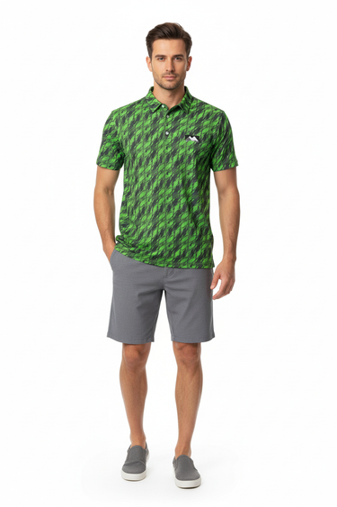 Polo with Gray Boardshorts
