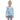 Rash guard with striped trunks
