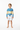 Rash Guard with White Boardshorts - Front