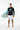 Rash guard with white boardshorts front
