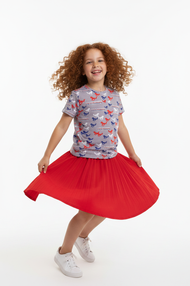 Red Midi Skirt