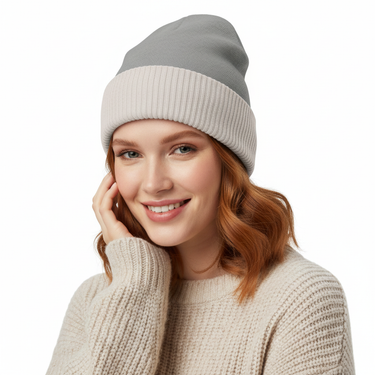 Redhead female model warm smile