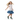 Robot tee with denim skirt