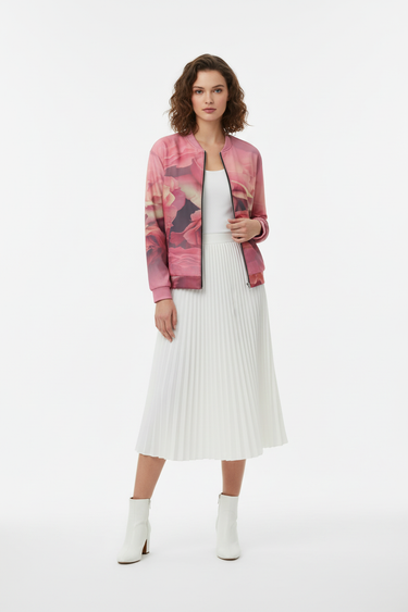 Rose Bomber Jacket - Feminine Look