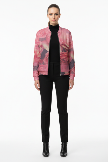 Rose Bomber Jacket - Monochrome Look
