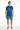 Royal blue tropical tee with patterned boardshorts
