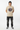Sand beige tee with hands behind back