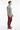 Side view with burgundy joggers