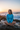 Sitting on rocky beach sunrise