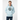 Sky blue hoodie - White male model