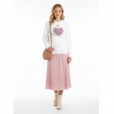 Soft Pink Skirt Look
