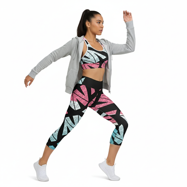 Sporty look with sports bra and hoodie