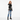 Street Art Graffiti Knit Sweater - White female model with distressed jeans