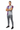 Striped Athletic Tee with Gray Track Pants