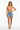 Styled with denim shorts casual beach